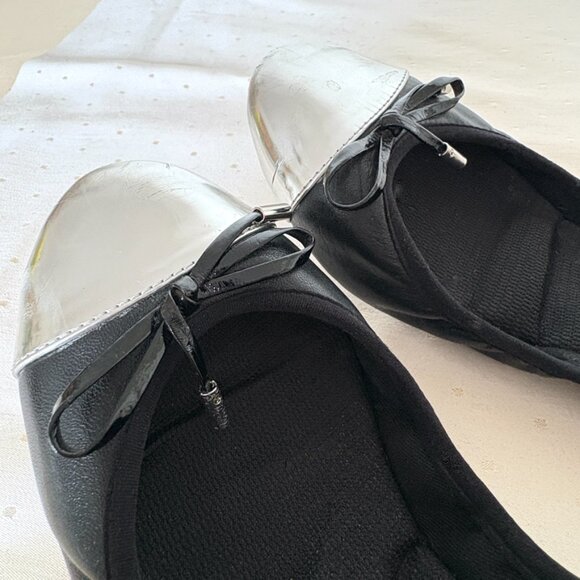 Michael Kors Black & Silver Ballet Flats - Picture 7 of 8